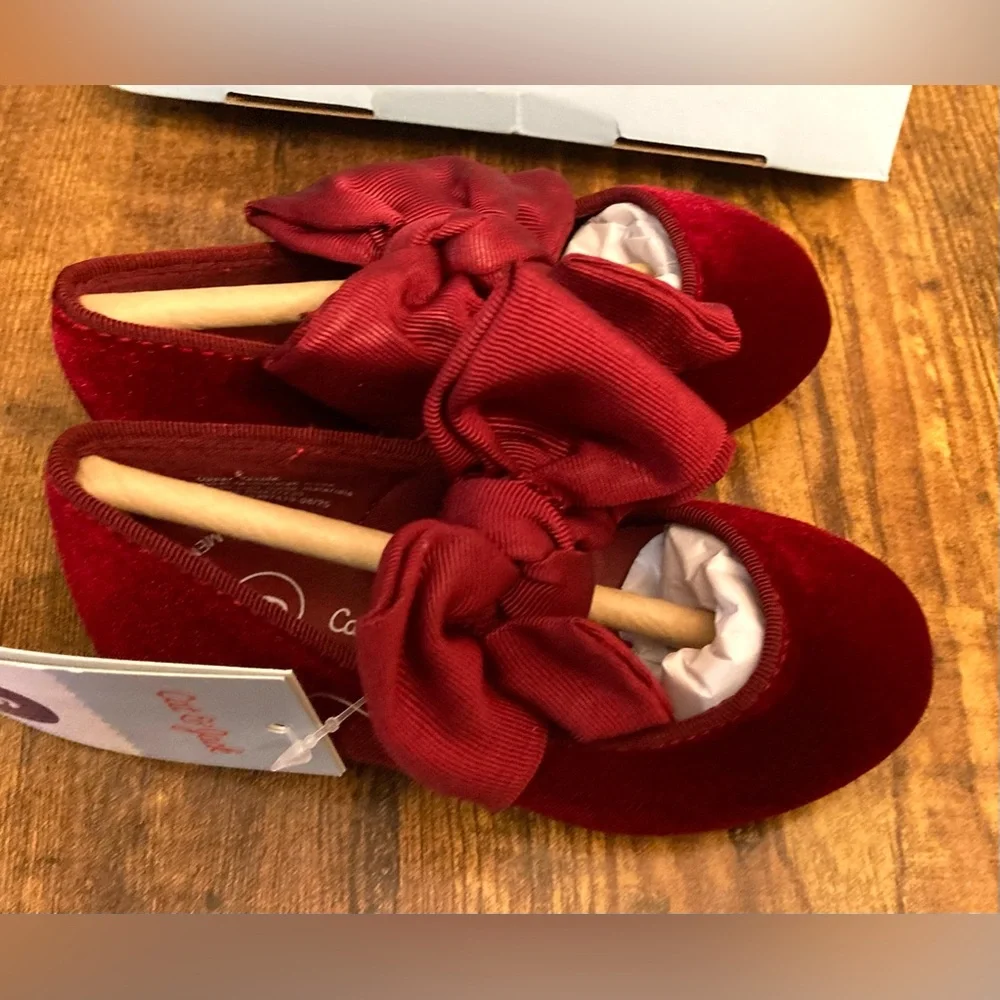 Toddler Girls' Chloe Mary Jane Flats - Cat & Jack™ Red Size 6T New